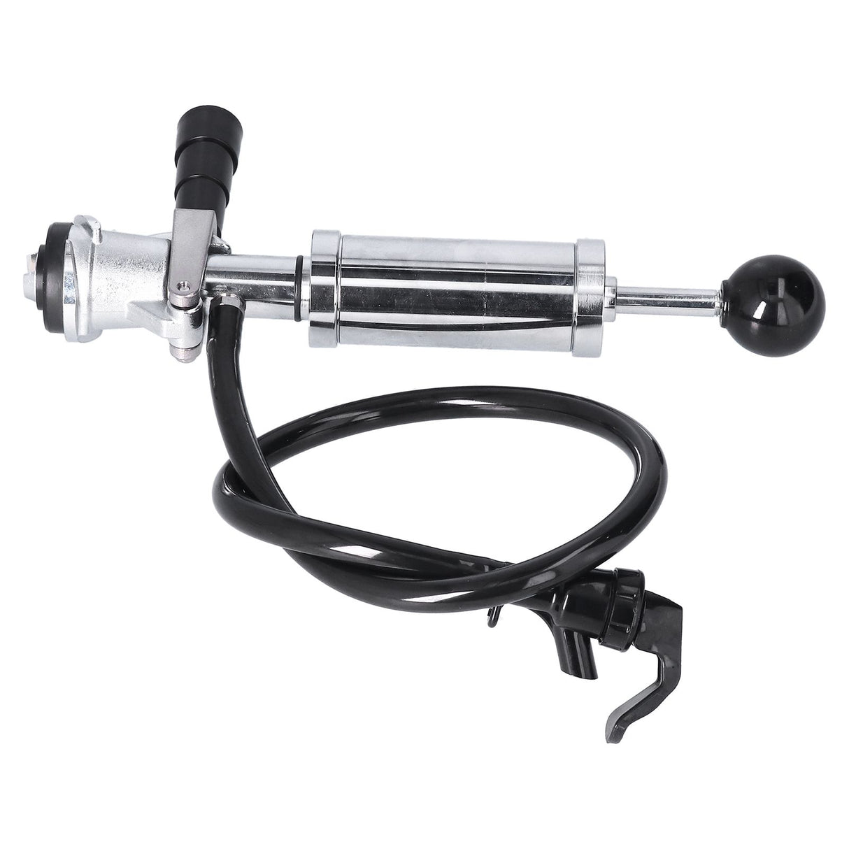 Beer Keg Pump with Black Beer Faucet Stainless Steel Draft Beer Party Pump for American D System Kegs