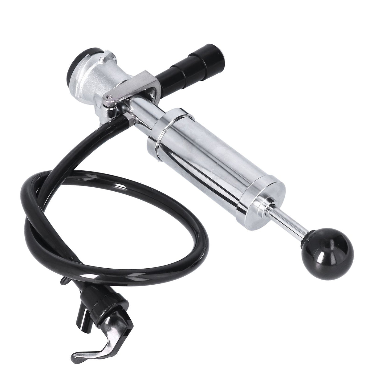 Beer Keg Pump with Black Beer Faucet Stainless Steel Draft Beer Party Pump for American D System Kegs