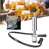 Beer Keg Pump with Black Beer Faucet Stainless Steel Draft Beer Party Pump for American D System Kegs