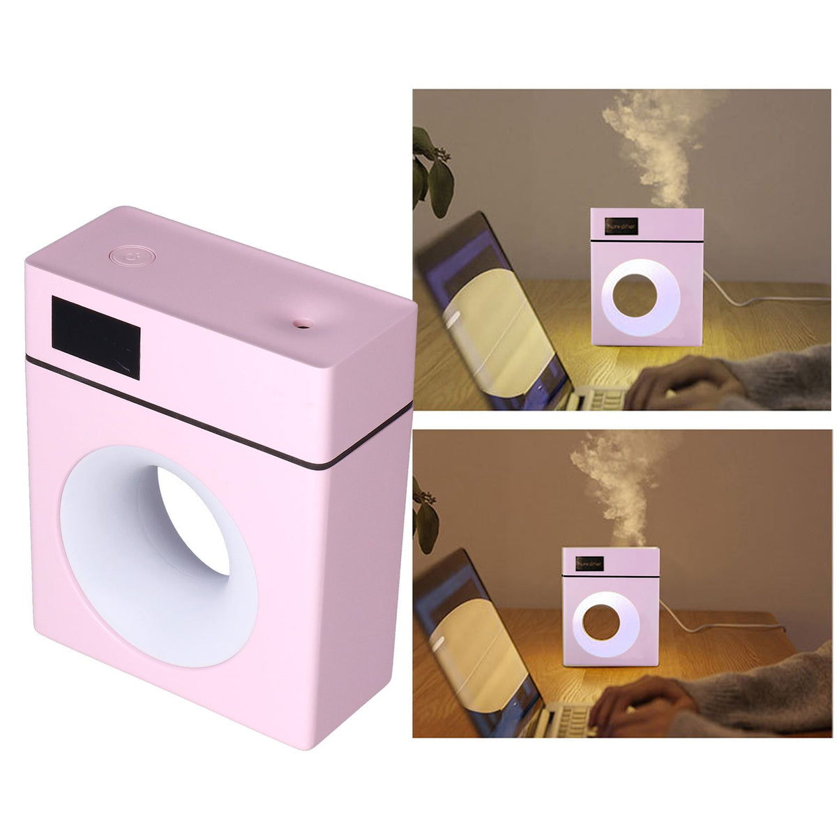 500ml Pink Car Aromatherapy Humidifier USB Powered Mist Diffuser for Home Office Bedroom