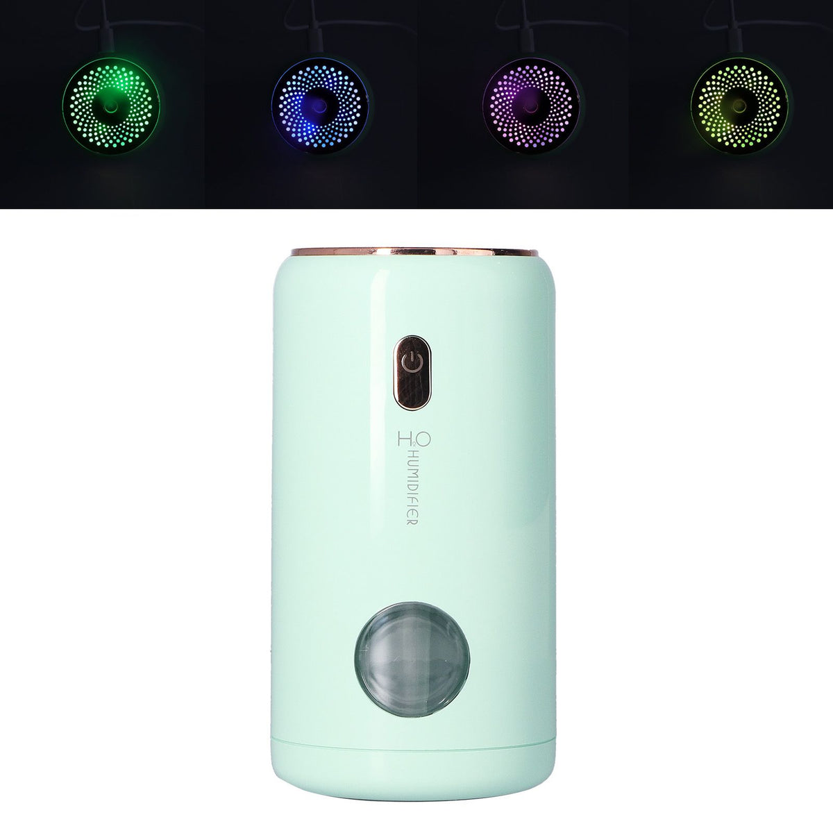 Mini USB Powered Car Humidifier Mute Large Misting Air Humidifier for Home Office BedroomGreen