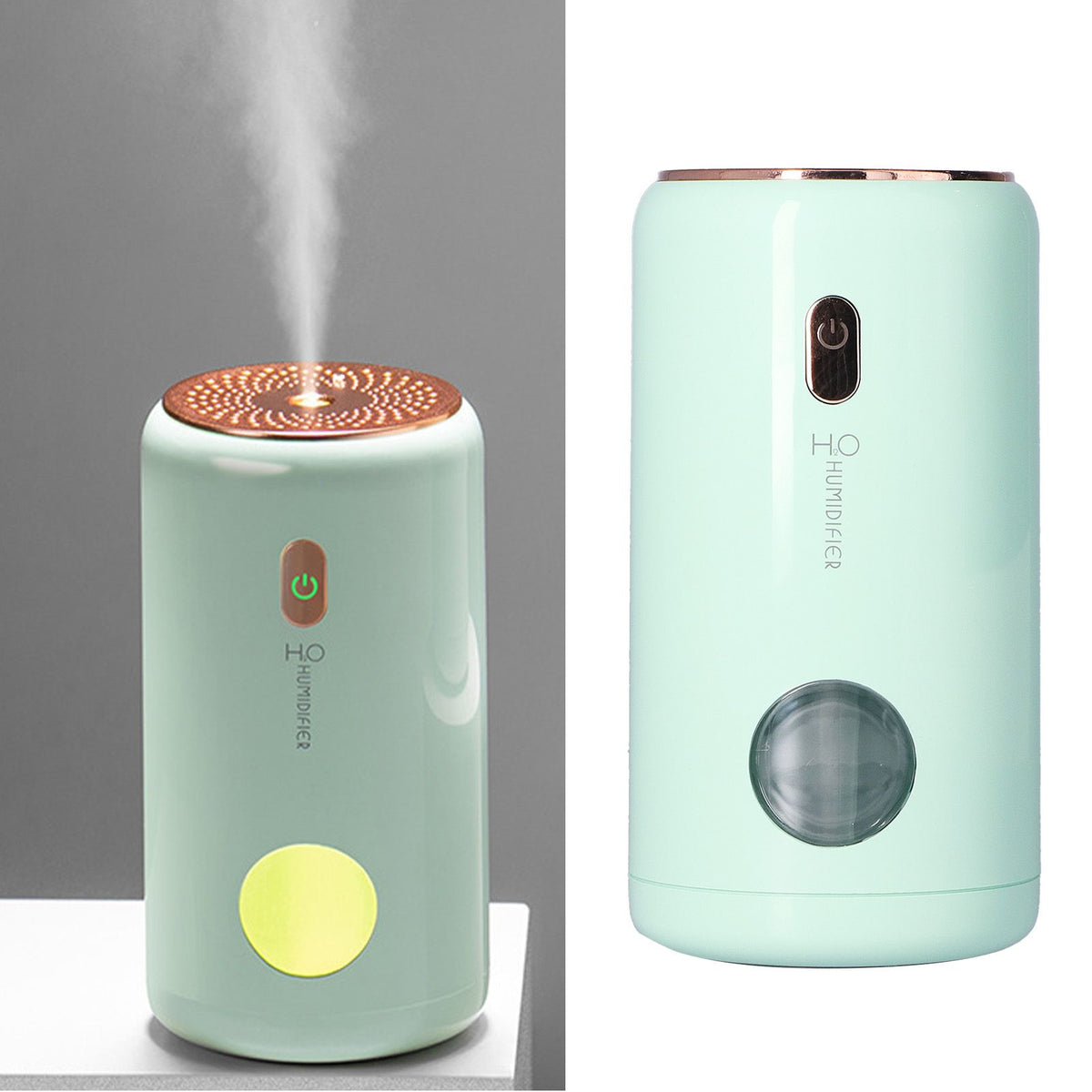 Mini USB Powered Car Humidifier Mute Large Misting Air Humidifier for Home Office BedroomGreen