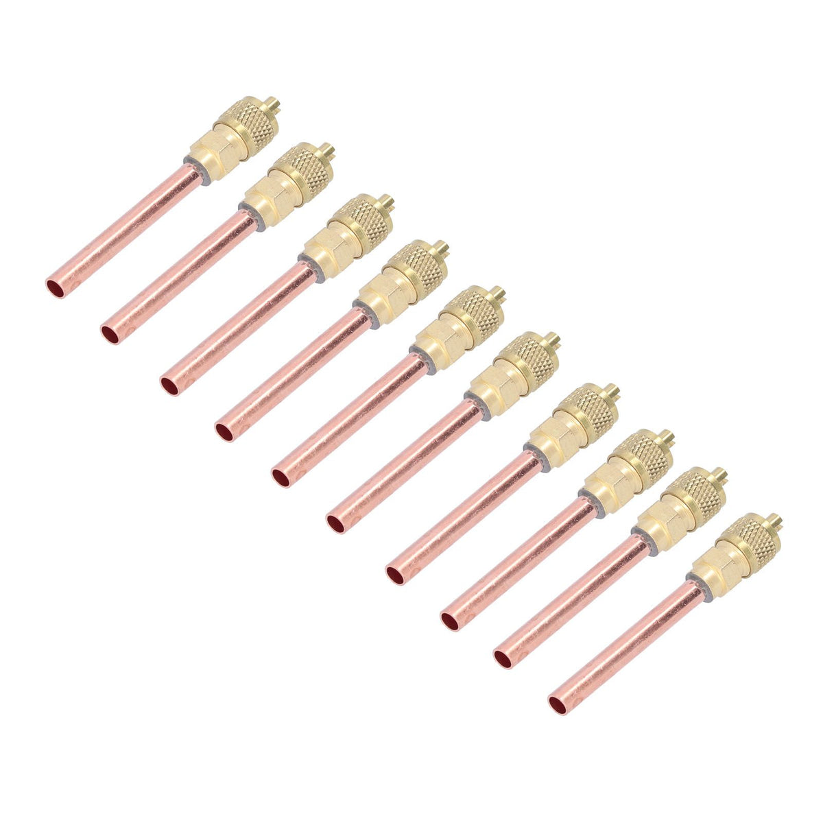 10Pcs 1/4SAE HVAC Filling Access Valves Air Conditioner Brass Check Valve for R22 R12 R134