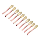 10Pcs 1/4SAE HVAC Filling Access Valves Air Conditioner Brass Check Valve for R22 R12 R134 - Rear View