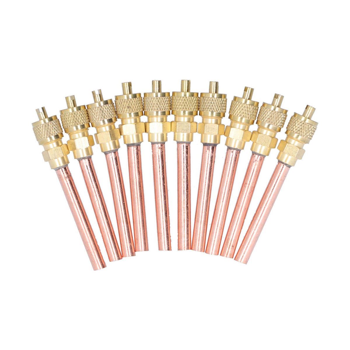 10Pcs 1/4SAE HVAC Filling Access Valves Air Conditioner Brass Check Valve for R22 R12 R134