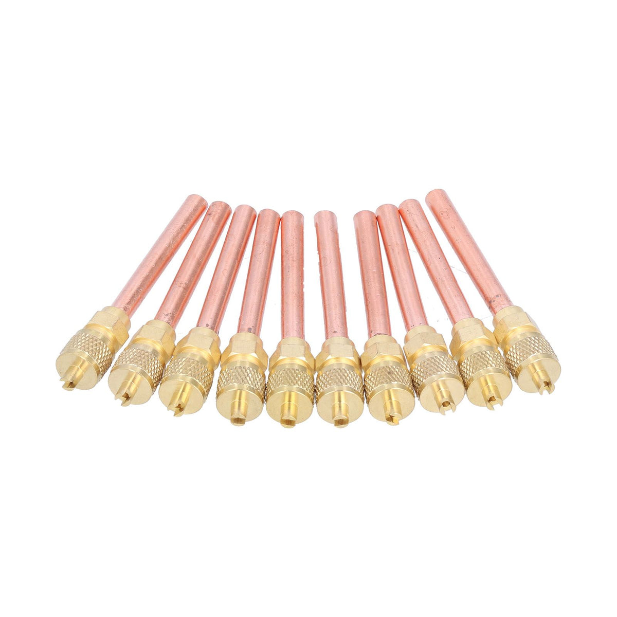 10Pcs 1/4SAE HVAC Filling Access Valves Air Conditioner Brass Check Valve for R22 R12 R134
