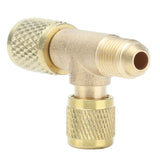 1/4SAE Exhaust Valve Air Conditioning Refrigeration Charging Adapter Valve for R22 R12 R134
