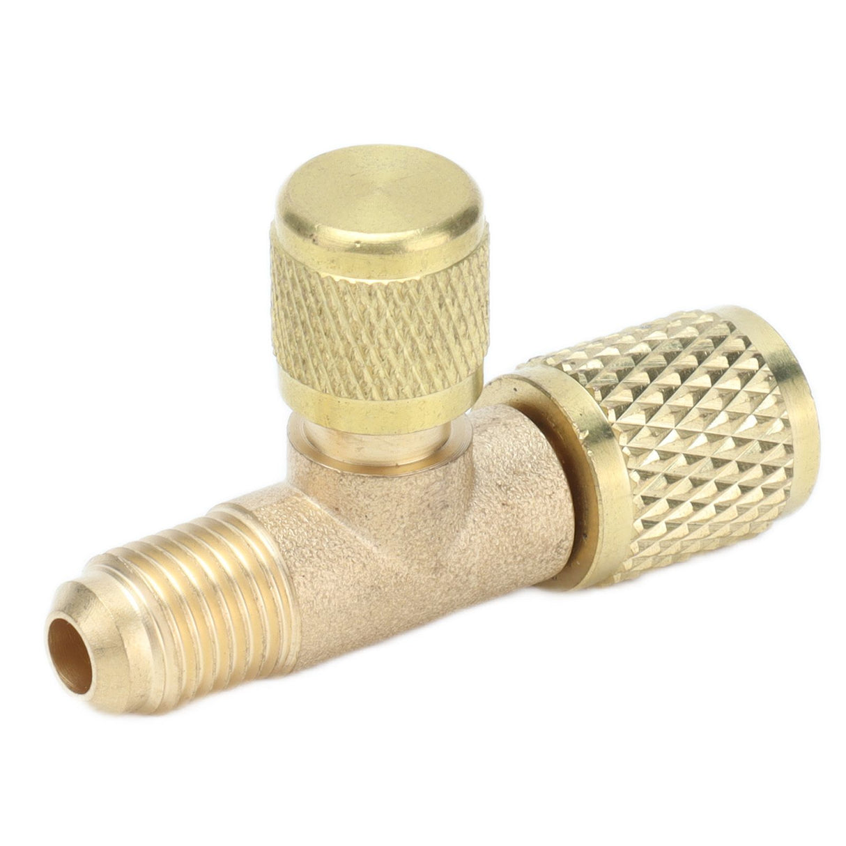 1/4SAE Exhaust Valve Air Conditioning Refrigeration Charging Adapter Valve for R22 R12 R134