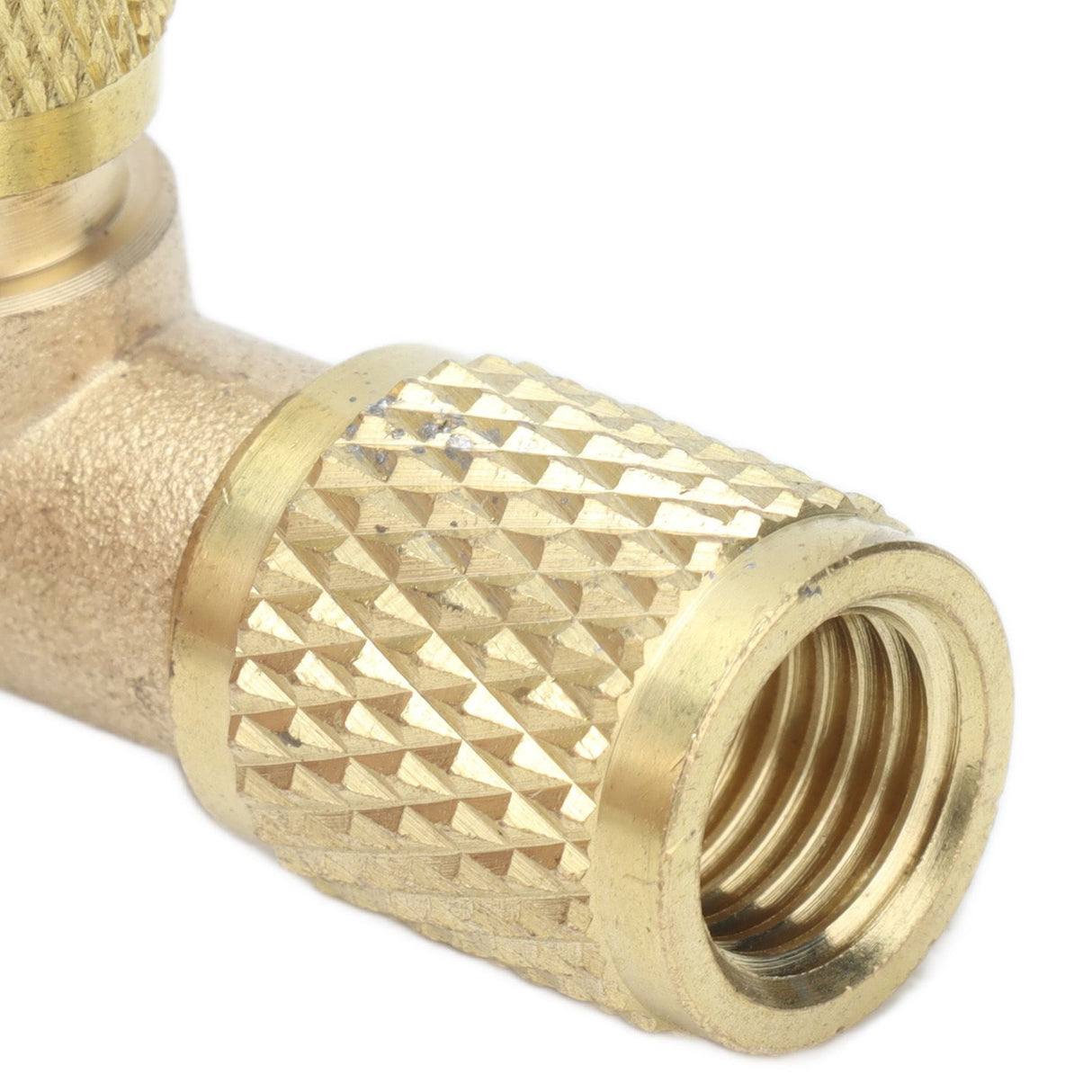 1/4SAE Exhaust Valve Air Conditioning Refrigeration Charging Adapter Valve for R22 R12 R134