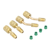 4Pcs 1/4SAE to 5/16SAE Conversion Head Refrigerant Charging Adapter for R410 Reducer Fluoride Tools
