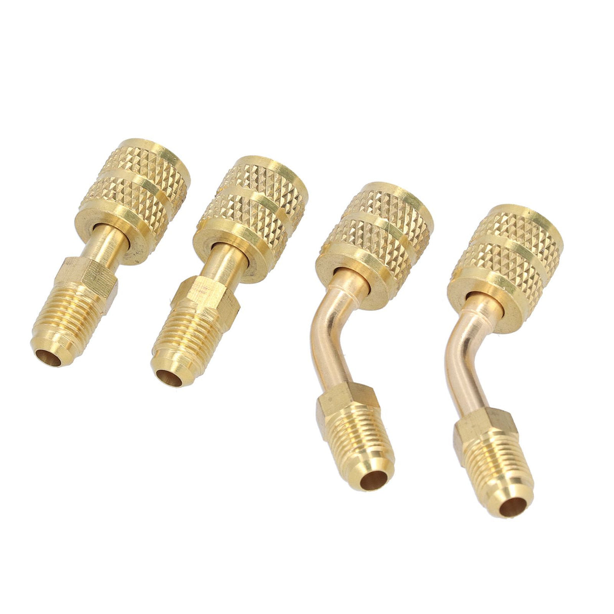 4Pcs 1/4SAE to 5/16SAE Conversion Head Refrigerant Charging Adapter for R410 Reducer Fluoride Tools