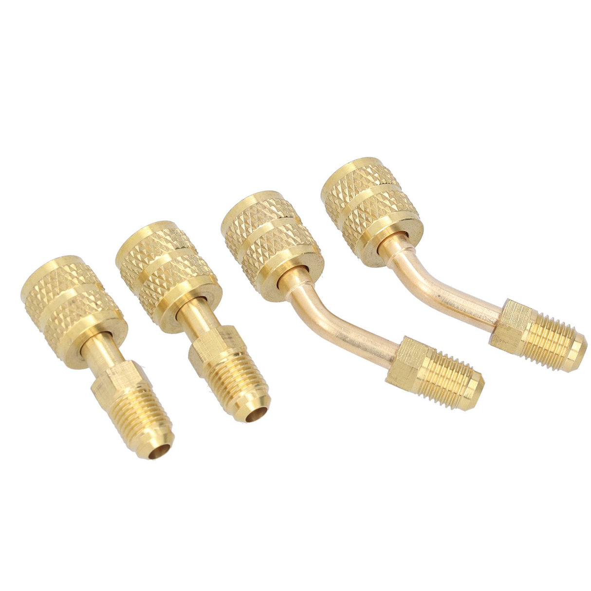 4Pcs 1/4SAE to 5/16SAE Conversion Head Refrigerant Charging Adapter for R410 Reducer Fluoride Tools