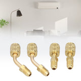 4Pcs 1/4SAE to 5/16SAE Conversion Head Refrigerant Charging Adapter for R410 Reducer Fluoride Tools