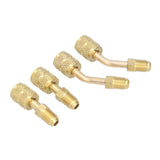 4Pcs 1/4SAE to 5/16SAE Conversion Head Refrigerant Charging Adapter for R410 Reducer Fluoride Tools
