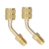 4Pcs 1/4SAE to 5/16SAE Conversion Head Refrigerant Charging Adapter for R410 Reducer Fluoride Tools