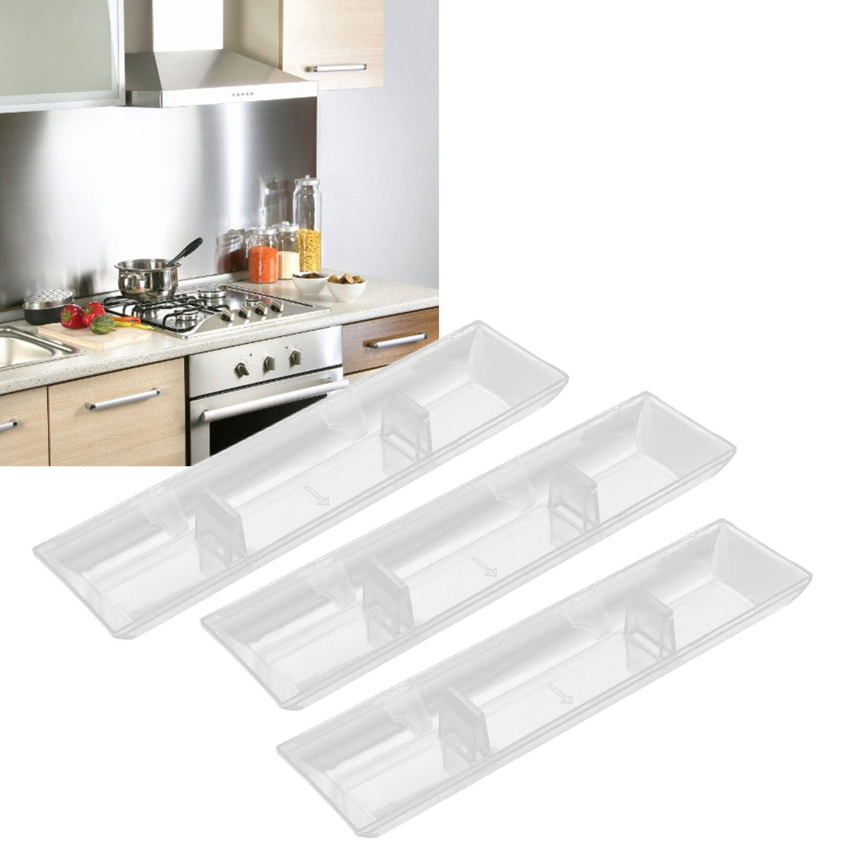 3Pcs Range Hood Oil Cup Rectangular Oil Collector Box for Kitchen Home Restaurant