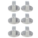 6Pcs 8mm Rotate Knob Zinc Alloy Control Knob Replacement for Kitchen Range Gas Stove Microwave Oven0°