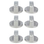 6Pcs 8mm Rotate Knob Zinc Alloy Control Knob Replacement for Kitchen Range Gas Stove Microwave Oven0°