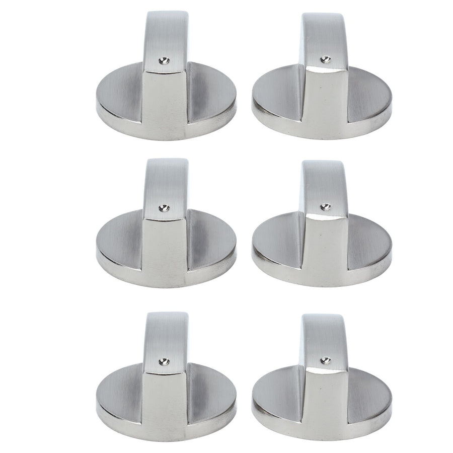 6Pcs 8mm Rotate Knob Zinc Alloy Control Knob Replacement for Kitchen Range Gas Stove Microwave Oven0°