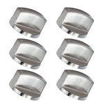 6Pcs 8mm Rotate Knob Zinc Alloy Control Knob Replacement for Kitchen Range Gas Stove Microwave Oven0°