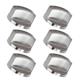 6Pcs 8mm Rotate Knob Zinc Alloy Control Knob Replacement for Kitchen Range Gas Stove Microwave Oven0° - Front View