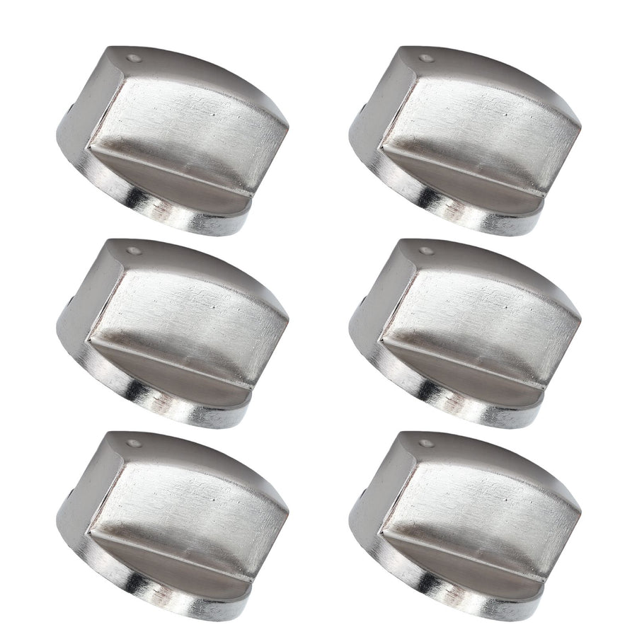 6Pcs 8mm Rotate Knob Zinc Alloy Control Knob Replacement for Kitchen Range Gas Stove Microwave Oven0°