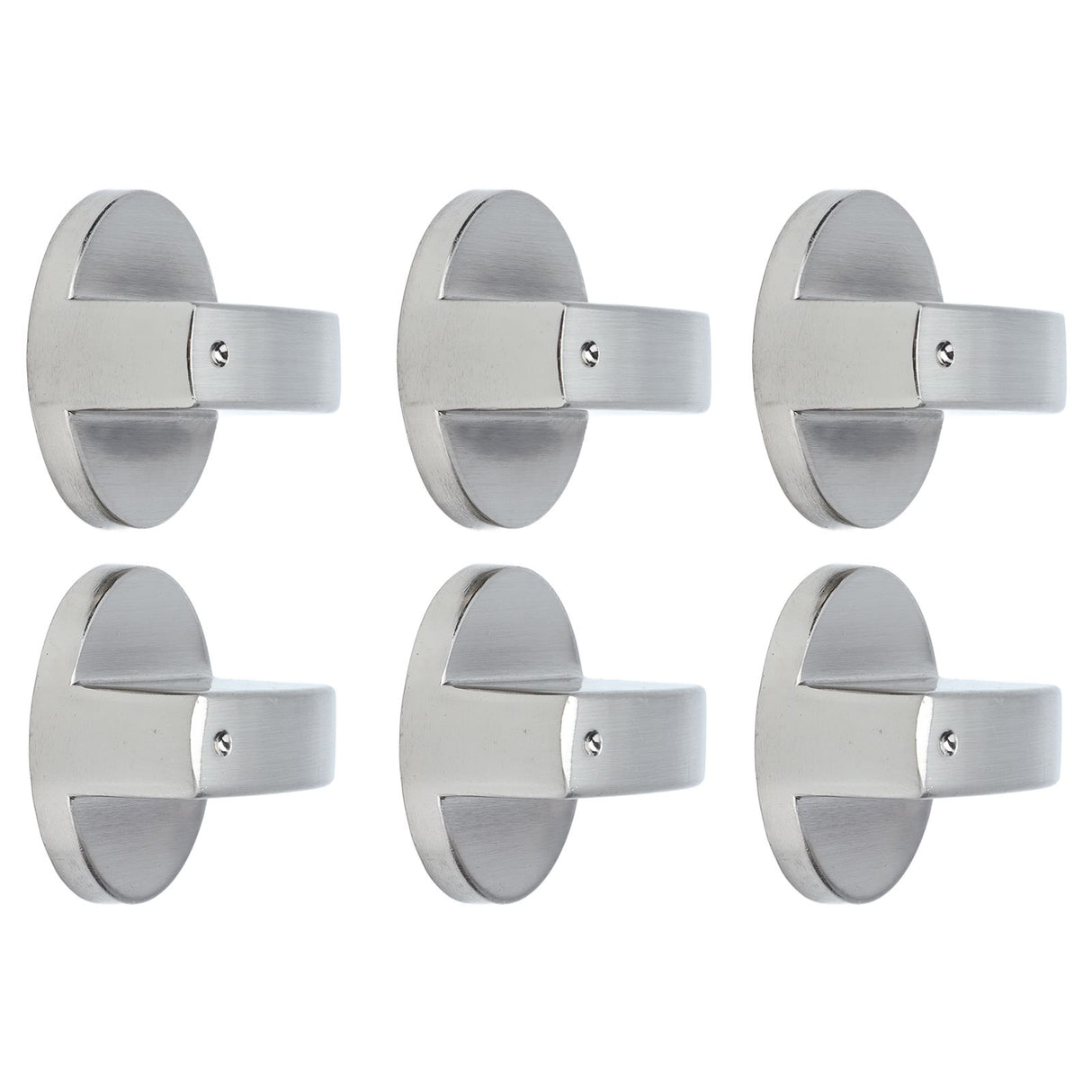 6Pcs 8mm Rotate Knob Zinc Alloy Control Knob Replacement for Kitchen Range Gas Stove Microwave Oven0°