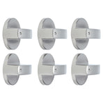 6Pcs 8mm Rotate Knob Zinc Alloy Control Knob Replacement for Kitchen Range Gas Stove Microwave Oven0°