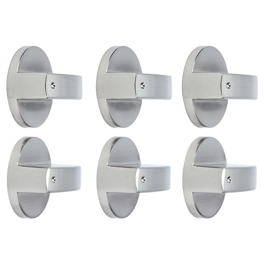 6Pcs 8mm Rotate Knob Zinc Alloy Control Knob Replacement for Kitchen Range Gas Stove Microwave Oven0°