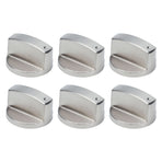 6Pcs 8mm Rotate Knob Zinc Alloy Control Knob Replacement for Kitchen Range Gas Stove Microwave Oven0°