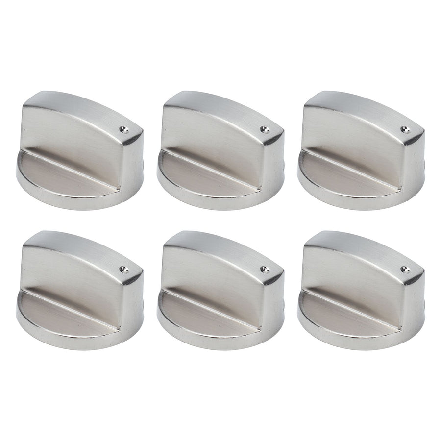 6Pcs 8mm Rotate Knob Zinc Alloy Control Knob Replacement for Kitchen Range Gas Stove Microwave Oven0°