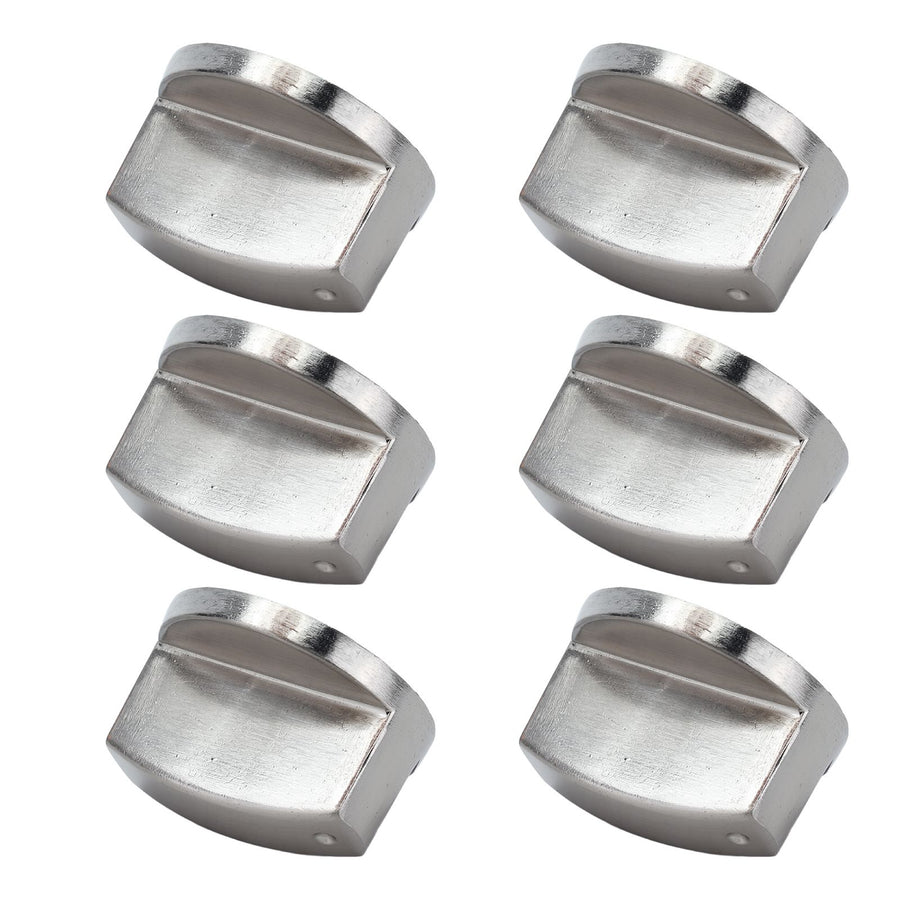 6Pcs 8mm Rotate Knob Zinc Alloy Control Knob Replacement for Kitchen Range Gas Stove Microwave Oven0°