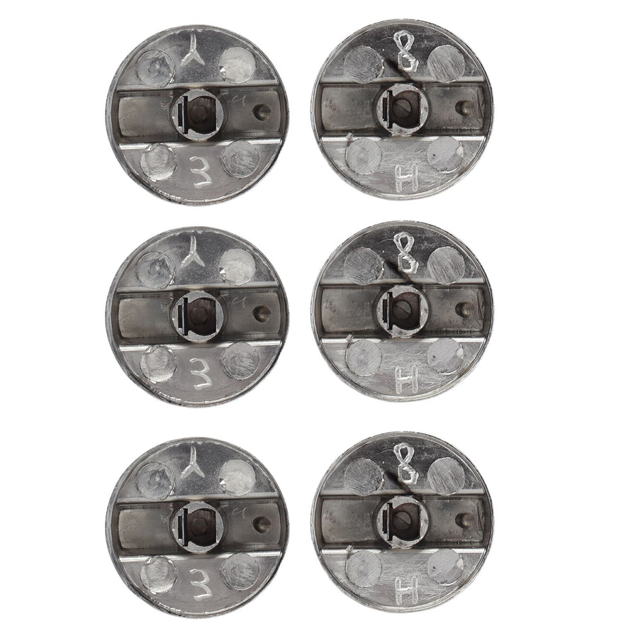 6Pcs 8mm Rotate Knob Zinc Alloy Control Knob Replacement for Kitchen Range Gas Stove Microwave Oven0°