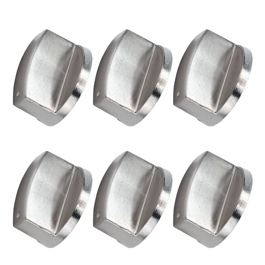 6Pcs 8mm Rotate Knob Zinc Alloy Control Knob Replacement for Kitchen Range Gas Stove Microwave Oven0°