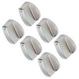 6Pcs 8mm Rotate Knob Zinc Alloy Control Knob Replacement for Kitchen Range Gas Stove Microwave Oven0° - Extra Image