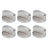 6Pcs 8mm Rotate Knob Zinc Alloy Control Knob Replacement for Kitchen Range Gas Stove Microwave Oven45° - Top-Down View