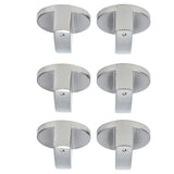 6Pcs 8mm Rotate Knob Zinc Alloy Control Knob Replacement for Kitchen Range Gas Stove Microwave Oven45°