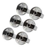 6Pcs 8mm Rotate Knob Zinc Alloy Control Knob Replacement for Kitchen Range Gas Stove Microwave Oven45° - Low Angle