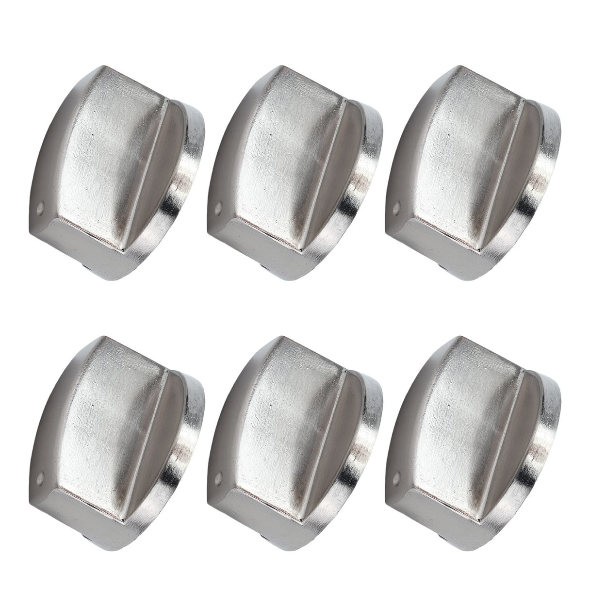 6Pcs 8mm Rotate Knob Zinc Alloy Control Knob Replacement for Kitchen Range Gas Stove Microwave Oven45°