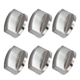 6Pcs 8mm Rotate Knob Zinc Alloy Control Knob Replacement for Kitchen Range Gas Stove Microwave Oven45° - Extra Image