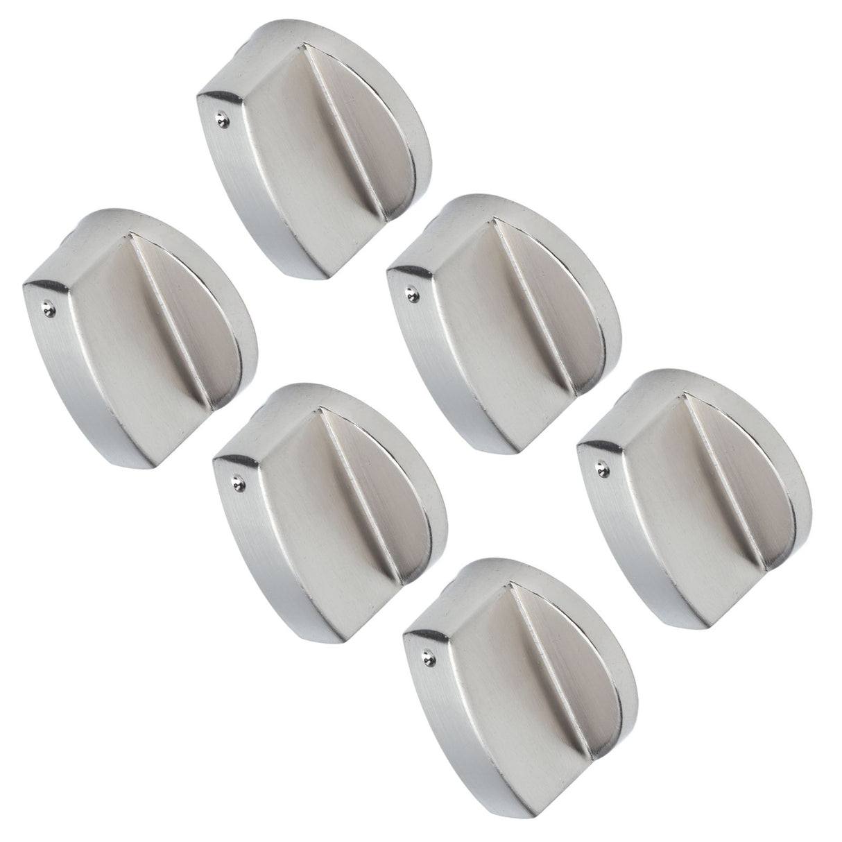 6Pcs 8mm Rotate Knob Zinc Alloy Control Knob Replacement for Kitchen Range Gas Stove Microwave Oven45°