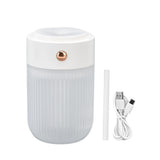 250ml Mini Air Humidifier USB Powered Colorful Lamp Humidifier for Car Office Living RoomWhite