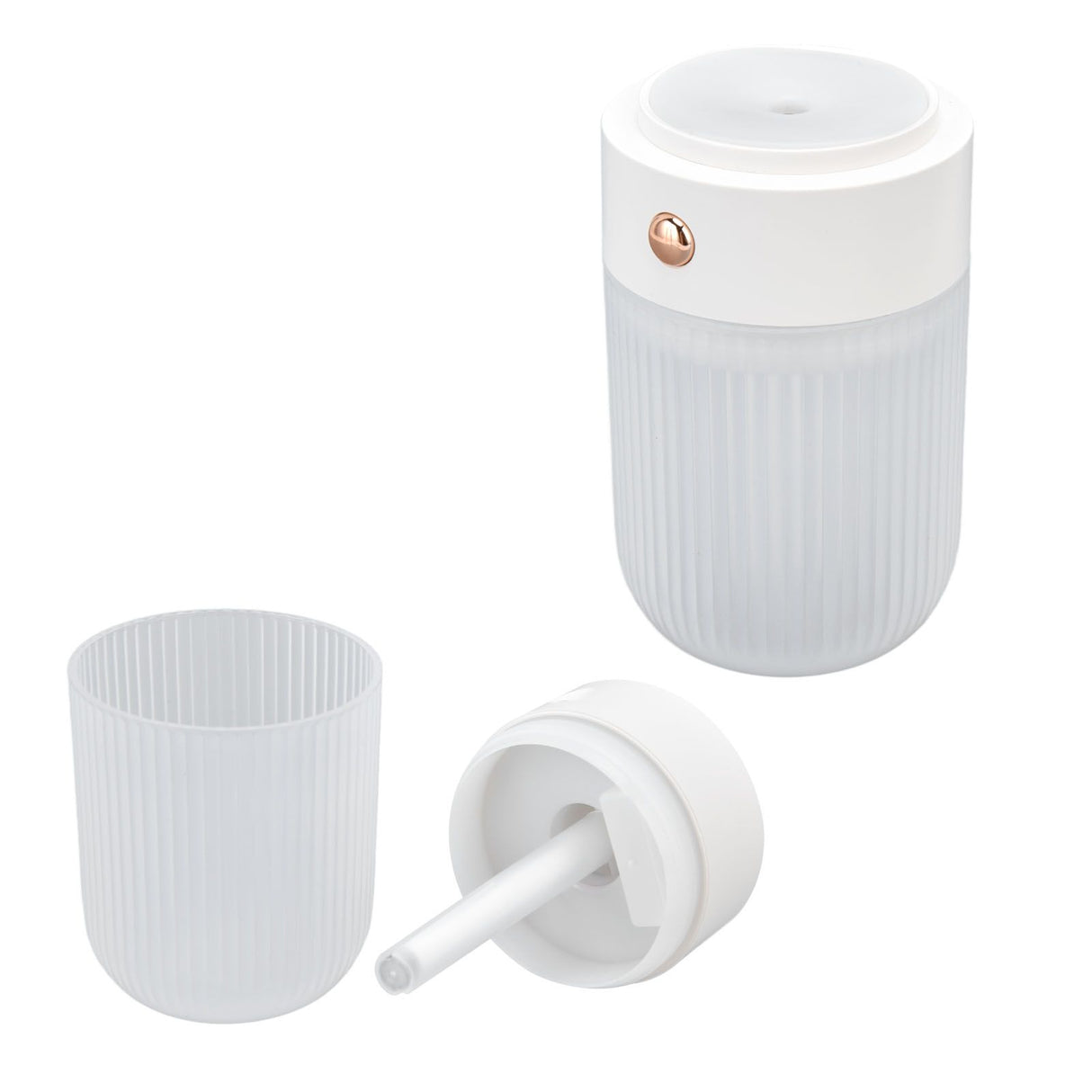 250ml Mini Air Humidifier USB Powered Colorful Lamp Humidifier for Car Office Living RoomWhite