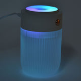 250ml Mini Air Humidifier USB Powered Colorful Lamp Humidifier for Car Office Living RoomWhite