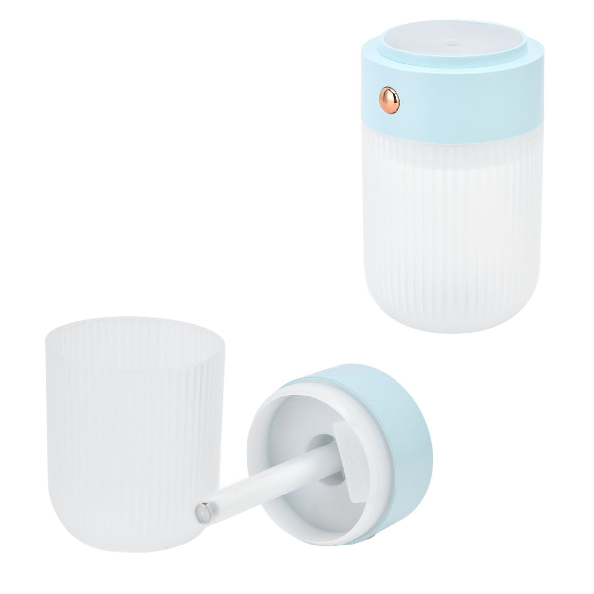 250ml Mini Air Humidifier USB Powered Colorful Lamp Humidifier for Car Office Living RoomBlue