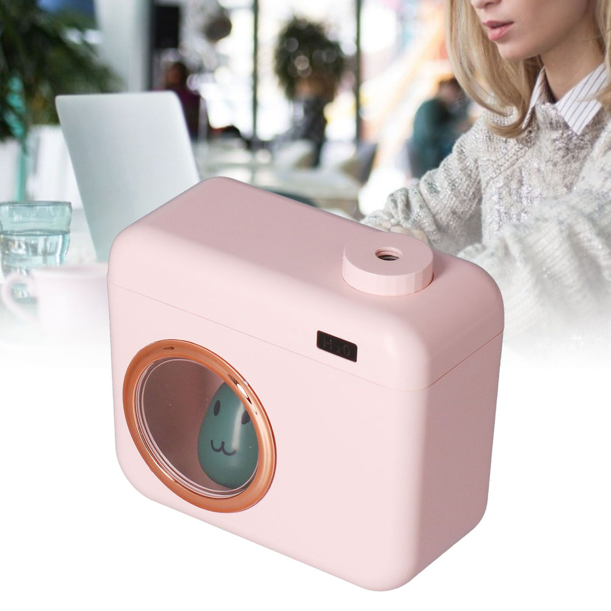 400ml Camera Shaped Air Humidifier 2 Gears USB Charging Aroma Humidifier for Car Home Office