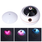 550ML Spherical Humidifier Mini Portable Star Projection Humidifier for Home Bedroom USB ChargingWhite
