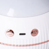 550ML Spherical Humidifier Mini Portable Star Projection Humidifier for Home Bedroom USB ChargingWhite
