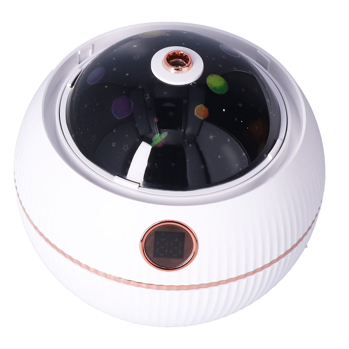 550ML Spherical Humidifier Mini Portable Star Projection Humidifier for Home Bedroom USB ChargingWhite