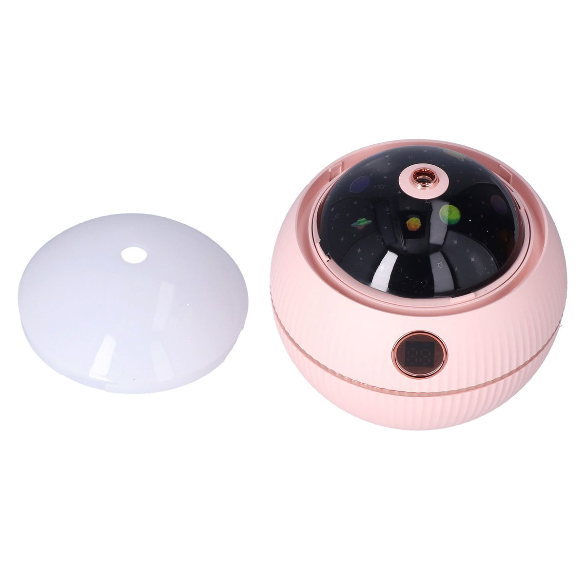 550ML Spherical Humidifier Mini Portable Star Projection Humidifier for Home Bedroom USB ChargingPink